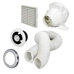 fans with light National Ventilation Monsoon 4" In-Duct Mixed Flow Shower Fan / LED Light Kit with Timer - fans with light National Ventilation Monsoon 4" In-Duct Mixed Flow Shower Fan / LED Light Kit with Timer