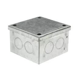 Niglon Niglon 75mm x 75mm x 50mm Galvanised Adaptable Box with Knockouts - Niglon Niglon 75mm x 75mm x 50mm Galvanised Adaptable Box with Knockouts