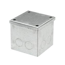 Niglon Niglon 75mm x 75mm x 75mm Galvanised Adaptable Box with Knockouts - Niglon Niglon 75mm x 75mm x 75mm Galvanised Adaptable Box with Knockouts