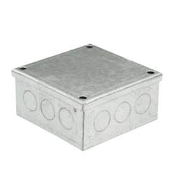 Niglon Niglon 100mm x 100mm x 50mm Galvanised Adaptable Box with Knockouts - Niglon Niglon 100mm x 100mm x 50mm Galvanised Adaptable Box with Knockouts