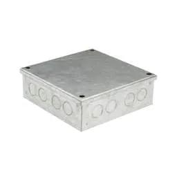 Niglon Niglon 150mm x 150mm x 50mm Galvanised Adaptable Box with Knockouts - Niglon Niglon 150mm x 150mm x 50mm Galvanised Adaptable Box with Knockouts