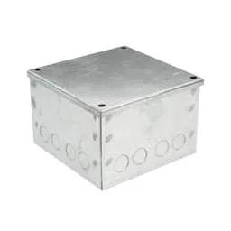 Niglon Niglon 150mm x 150mm x 100mm Galvanised Adaptable Box with Knockouts - Niglon Niglon 150mm x 150mm x 100mm Galvanised Adaptable Box with Knockouts