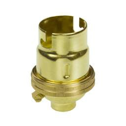Niglon Niglon 10mm Entry BC B22 Screwed Plain Lampholder Brass (Sold in 1's) - Niglon Niglon 10mm Entry BC B22 Screwed Plain Lampholder Brass (Sold in 1's)