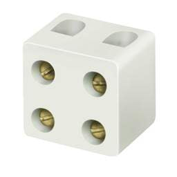 Niglon Niglon 5A 2 Pole Porcelain Connector Block (Sold in 1's) - Niglon Niglon 5A 2 Pole Porcelain Connector Block (Sold in 1's)