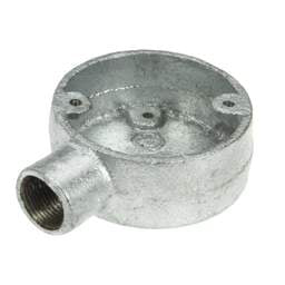 Niglon Niglon 25mm 1 Way Galvanised Conduit End Box (Sold in 1's) - Niglon Niglon 25mm 1 Way Galvanised Conduit End Box (Sold in 1's)