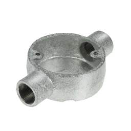 Niglon Niglon 25mm 2 Way Through Galvanised Conduit Box (Sold in 1's) - Niglon Niglon 25mm 2 Way Through Galvanised Conduit Box (Sold in 1's)