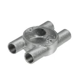 Niglon Niglon 20mm 4 Way H Through Galvanised Conduit Box (Sold in 1's) - Niglon Niglon 20mm 4 Way H Through Galvanised Conduit Box (Sold in 1's)