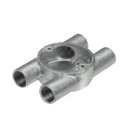 Niglon Niglon 25mm 4 Way H Through Galvanised Conduit Box (Sold in 1's) - Niglon Niglon 25mm 4 Way H Through Galvanised Conduit Box (Sold in 1's)