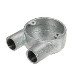 Niglon Niglon 20mm 2 Way U Galvanised Conduit Box (Sold in 1's) - Niglon Niglon 20mm 2 Way U Galvanised Conduit Box (Sold in 1's)