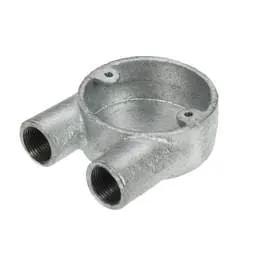 Niglon Niglon 25mm 2 Way U Galvanised Conduit Box (Sold in 1's) - Niglon Niglon 25mm 2 Way U Galvanised Conduit Box (Sold in 1's)