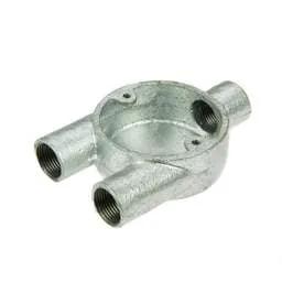 Niglon Niglon 25mm 3 Way Y Trouser Galvanised Conduit Box (Sold in 1's) - Niglon Niglon 25mm 3 Way Y Trouser Galvanised Conduit Box (Sold in 1's)