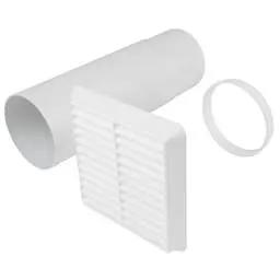 a grilles Nuaire 100mm Wall Mounting Weather Louvre and Telescopic Duct - a grilles Nuaire 100mm Wall Mounting Weather Louvre and Telescopic Duct