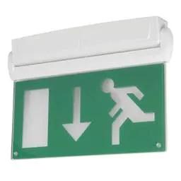 EMERGECNY LIGHTING NVC Lighting Arlington LiFe 2W LED Maintained Emergency Blade Light with Euro Down Legend - EMERGECNY LIGHTING NVC Lighting Arlington LiFe 2W LED Maintained Emergency Blade Light with Euro Down Legend