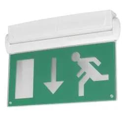 EMERGECNY LIGHTING NVC Lighting Arlington LiFe 2W LED Maintained Emergency Self Test Blade Light with Euro Down Legend - EMERGECNY LIGHTING NVC Lighting Arlington LiFe 2W LED Maintained Emergency Self Test Blade Light with Euro Down Legend