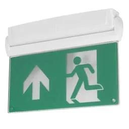 EMERGECNY LIGHTING NVC Lighting Arlington LiFe 2W LED Maintained Emergency Self Test Blade Light with ISO Up Legend - EMERGECNY LIGHTING NVC Lighting Arlington LiFe 2W LED Maintained Emergency Self Test Blade Light with ISO Up Legend