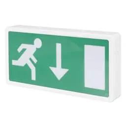 EMERGECNY LIGHTING NVC Lighting Lexington LiFe 3W LED Maintained Emergency Exit Box with Down Euro Legend - EMERGECNY LIGHTING NVC Lighting Lexington LiFe 3W LED Maintained Emergency Exit Box with Down Euro Legend