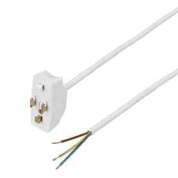 cieling rose Olson 6A 3 Pin Prewired Plug with 3m LSF Cable White - cieling rose Olson 6A 3 Pin Prewired Plug with 3m LSF Cable White