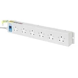floor sockets Olson 13A 6 Way Unswitched Socket with Neon 13A Plug PDU - floor sockets Olson 13A 6 Way Unswitched Socket with Neon 13A Plug PDU