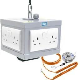 Extension Leads Olson 13A 8 Way Switched Socket Suspended Service Unit with Cable and Retractor - Extension Leads Olson 13A 8 Way Switched Socket Suspended Service Unit with Cable and Retractor