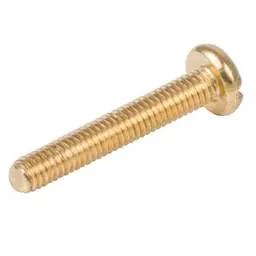 Olympic Fixings M4 x 30mm Pan Head Slot Screws Brass (Pack of 100)