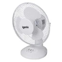 COOLING FANS Igenix 9" Desk Fan White - COOLING FANS Igenix 9" Desk Fan White