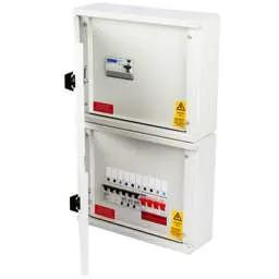 ev charger Proteus EV 2 Way TP+N Populated Distribution Board with 100A Mains Incomer / RCBOs - ev charger Proteus EV 2 Way TP+N Populated Distribution Board with 100A Mains Incomer / RCBOs