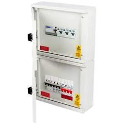 ev charger Proteus EV 2 Way TP+N Distribution Board with 100A Mains Incomer / RCDs - ev charger Proteus EV 2 Way TP+N Distribution Board with 100A Mains Incomer / RCDs