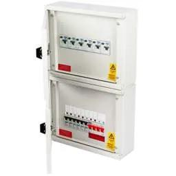 ev charger Proteus EV 2 Way TP+N Populated Distribution Board with 100A Mains Incomer / RCDs - ev charger Proteus EV 2 Way TP+N Populated Distribution Board with 100A Mains Incomer / RCDs