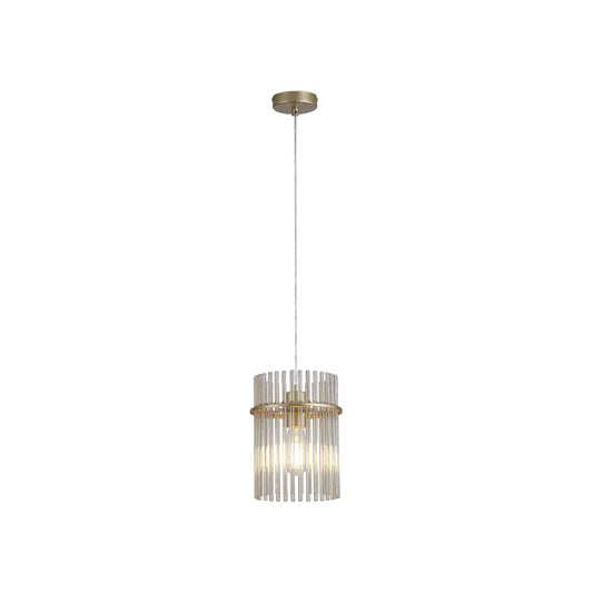 Searchlight Pendant Lights Swizzle 1Lt Pendant, Gold Metal with Champagne Rods - Searchlight Pendant Lights Swizzle 1Lt Pendant, Gold Metal with Champagne Rods