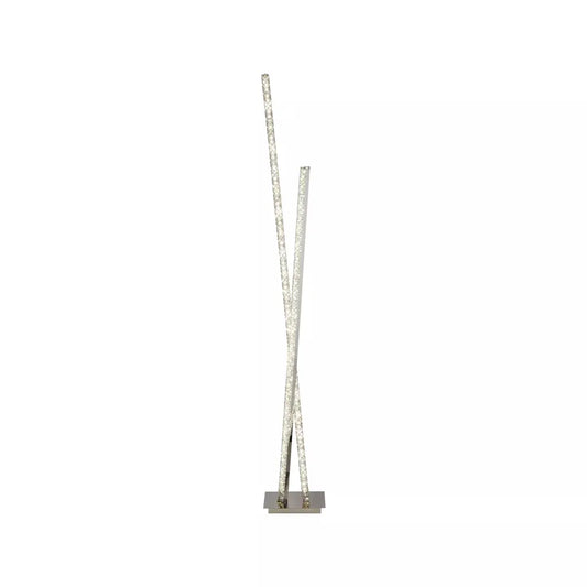 Searchlight Table Lamps Clover Floor Lamp - Chrome Metal & Clear Crystal - Floor Lamps Searchlight Table Lamps Clover Floor Lamp - Chrome Metal & Clear Crystal Floor Lamps