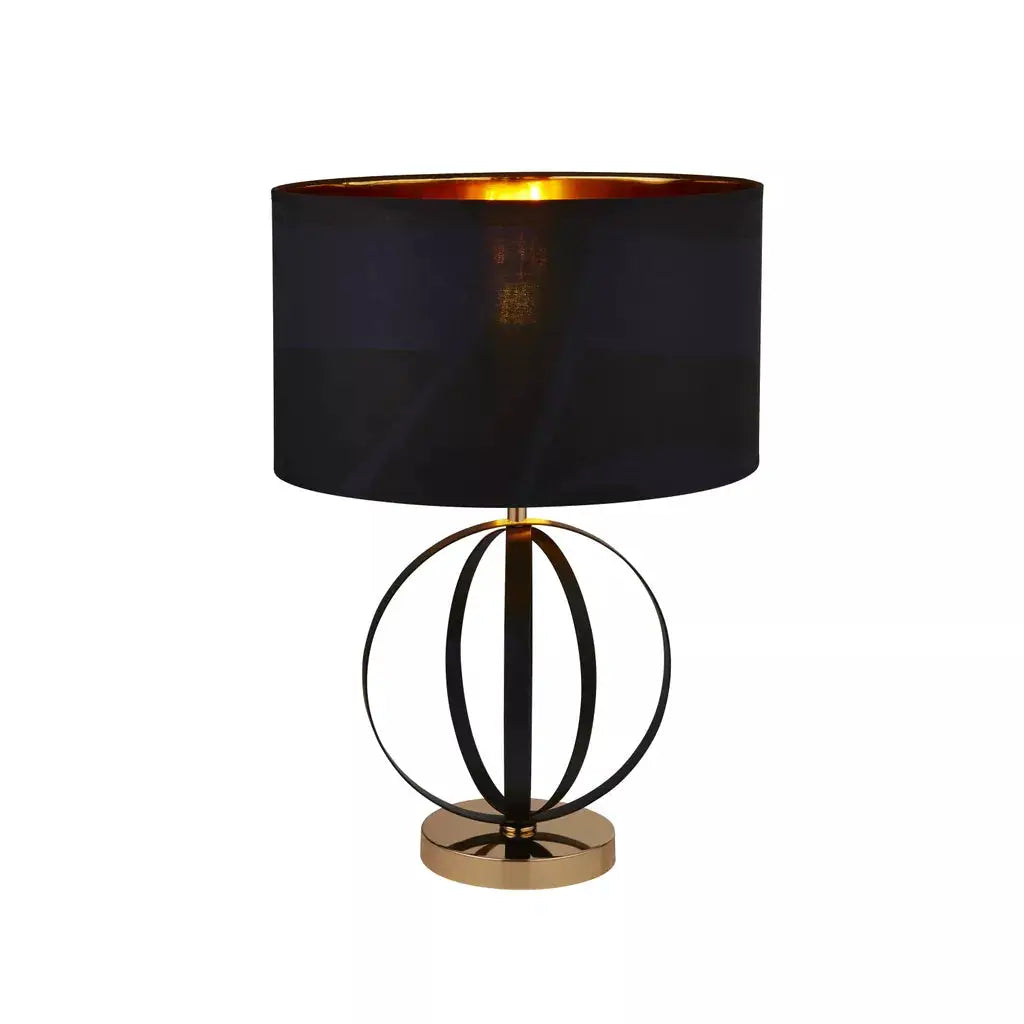 searchlight table lamps Hazel Table Lamp - Black & Gold Metal & Black Shade - searchlight table lamps Hazel Table Lamp - Black & Gold Metal & Black Shade