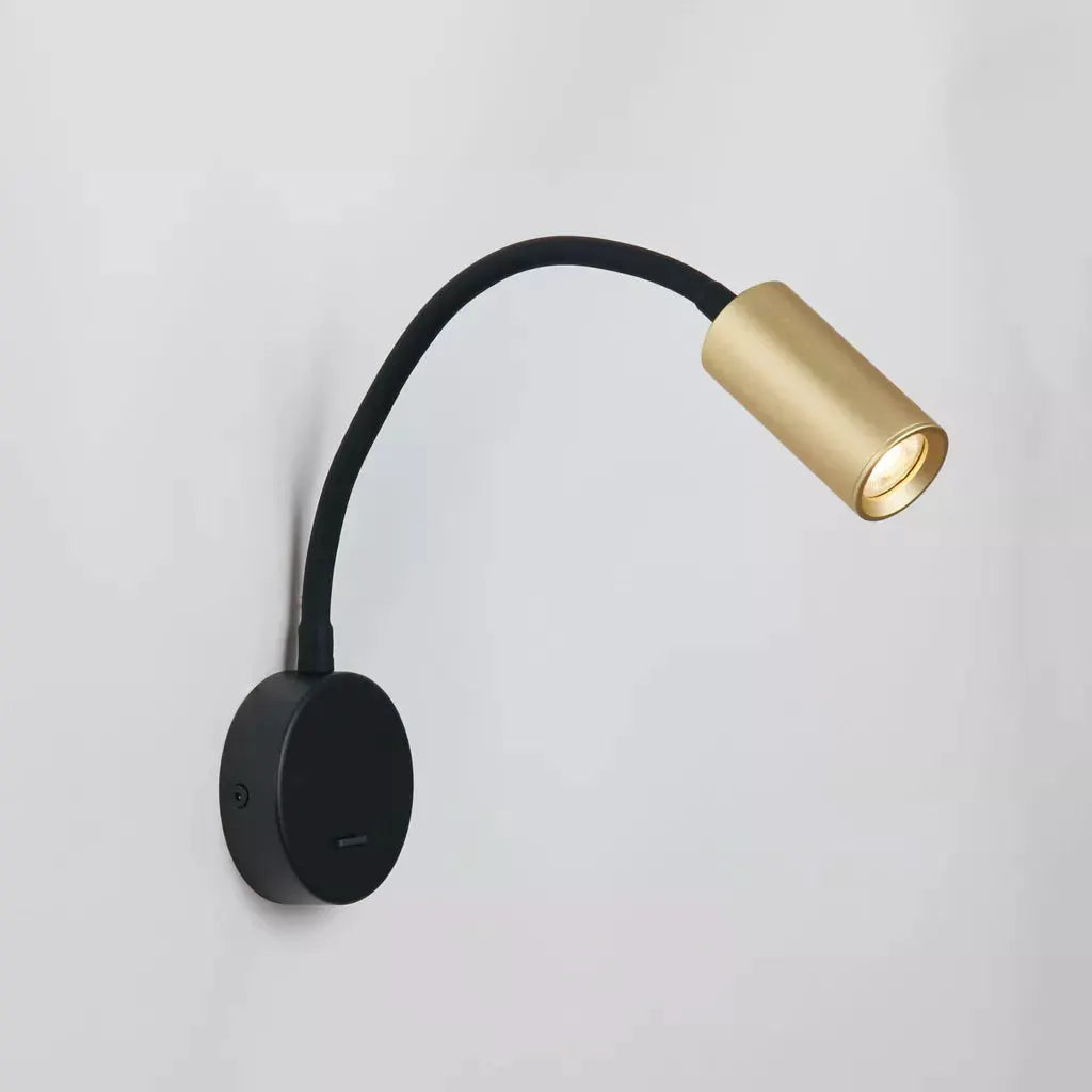 searchlight wall lights Ciara Mini GU10 Flexi Reader, Gold & Black - searchlight wall lights Ciara Mini GU10 Flexi Reader, Gold & Black