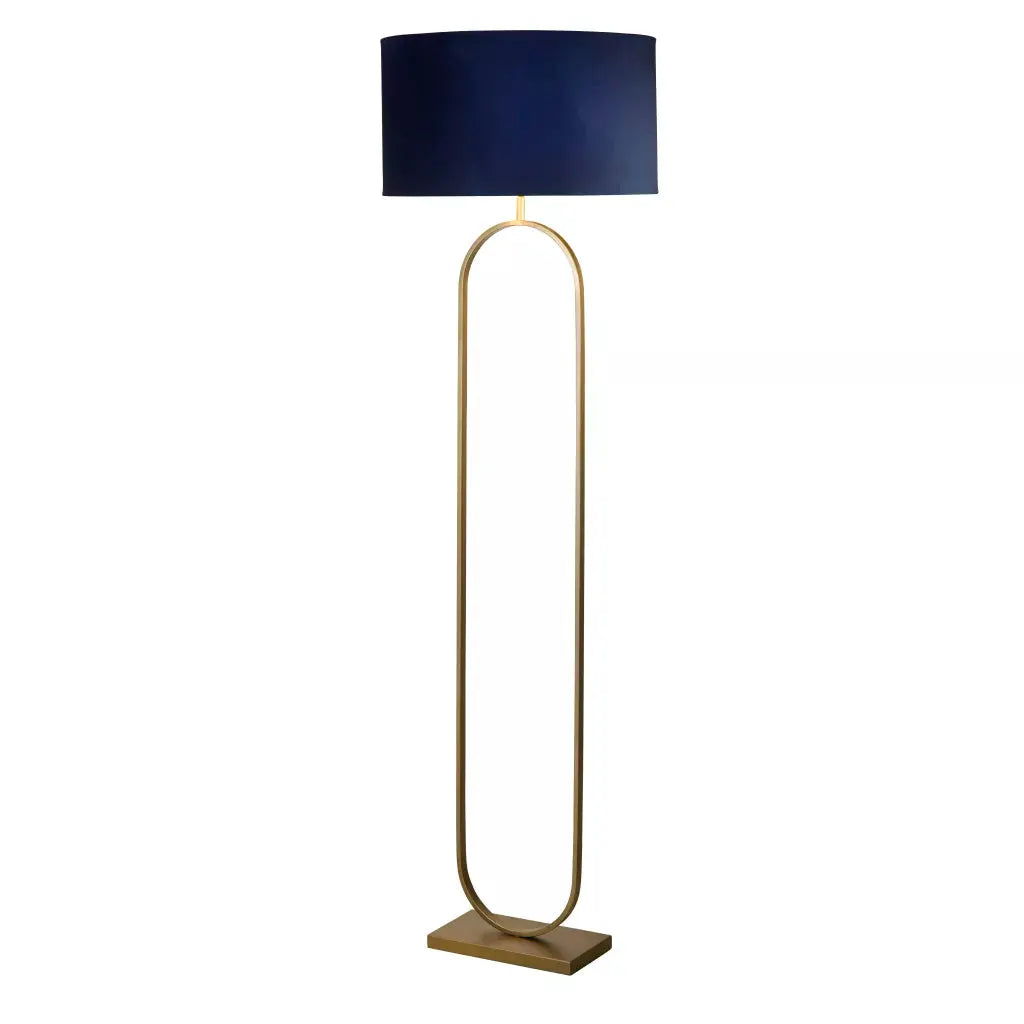 Searchlight Table Lamps Modish Floor Lamp Bronze Metal with Navy Shade - Floor Lamps Searchlight Table Lamps Modish Floor Lamp Bronze Metal with Navy Shade Floor Lamps