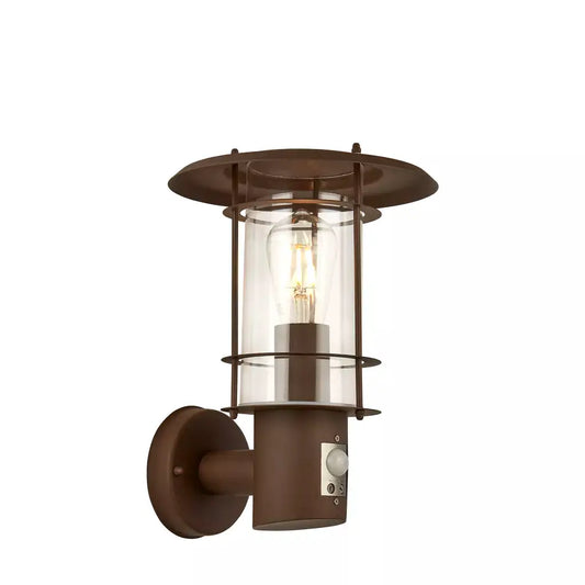 outdoor sensor Edgeware Outdoor Wall Light + Sensor - Rust Brown, IP44 - outdoor sensor Edgeware Outdoor Wall Light + Sensor - Rust Brown, IP44