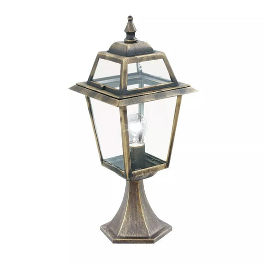 Searchlight Outdoor Bollards New Orleans Outdoor Post- Aluminium, Black Gold & Glass,IP44 - Searchlight Outdoor Bollards New Orleans Outdoor Post- Aluminium, Black Gold & Glass,IP44