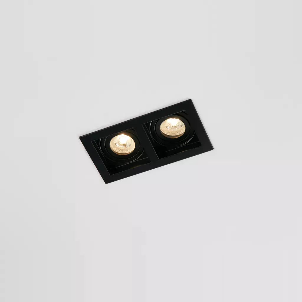 Searchlight Downlights Grid 2 GU10, Fire Rated, Black - Searchlight Downlights Grid 2 GU10, Fire Rated, Black