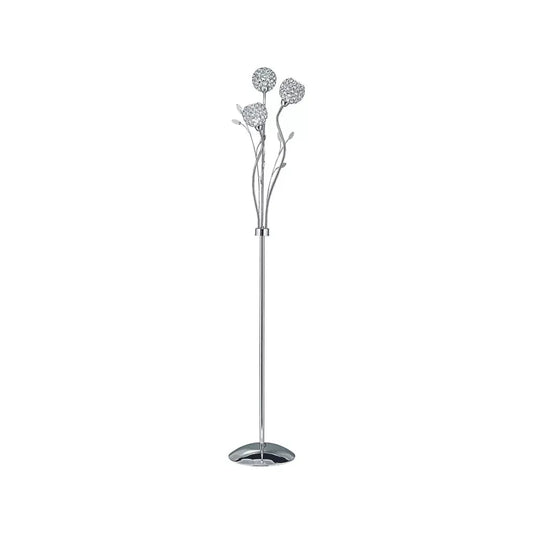 Searchlight Table Lamps Bellis II 3Lt Floor Lamp - Chrome & Clear Glass - Floor Lamps Searchlight Table Lamps Bellis II 3Lt Floor Lamp - Chrome & Clear Glass Floor Lamps