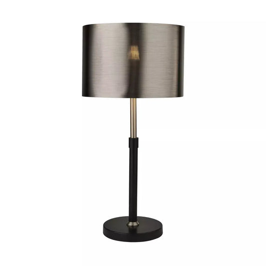 searchlight table lamps Rachel Table Lamp- Black, Silver, Chrome Metal & Black Shade - searchlight table lamps Rachel Table Lamp- Black, Silver, Chrome Metal & Black Shade