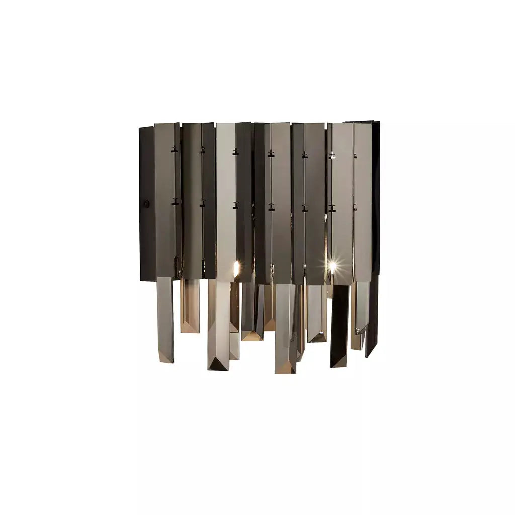 searchlight wall lights Rotunda 2Lt Wall Light Chrome & Smoked Crystal - searchlight wall lights Rotunda 2Lt Wall Light Chrome & Smoked Crystal