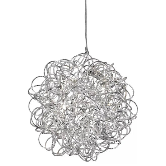 Searchlight Pendant Lights Scribble 6Lt LED Pendant - Chrome Diamond Cut Metal - Searchlight Pendant Lights Scribble 6Lt LED Pendant - Chrome Diamond Cut Metal
