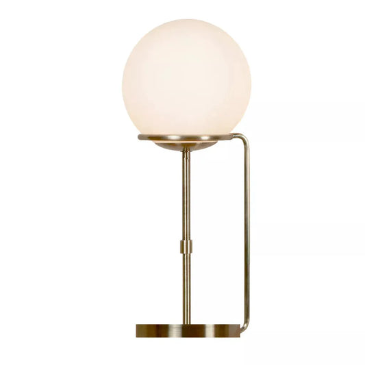 searchlight table lamps Sphere Table Lamp - Antique Brass Metal & Opal Glass - searchlight table lamps Sphere Table Lamp - Antique Brass Metal & Opal Glass
