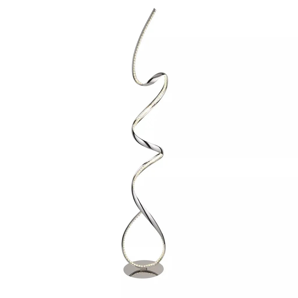 Searchlight Table Lamps Twirls LED Floor Lamp - Chrome & Clear Crystal - Floor Lamps Searchlight Table Lamps Twirls LED Floor Lamp - Chrome & Clear Crystal Floor Lamps
