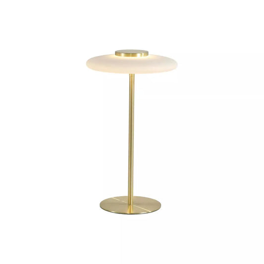 searchlight table lamps Record LED Table Lamp, Gold Metal with White Glass - searchlight table lamps Record LED Table Lamp, Gold Metal with White Glass