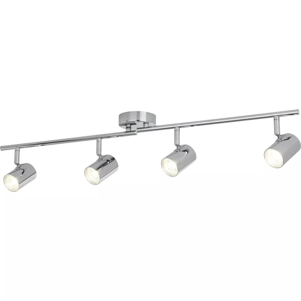 searchlight spots Rollo 4Lt Split Bar Spotlight - Chrome Metal - searchlight spots Rollo 4Lt Split Bar Spotlight - Chrome Metal