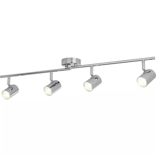searchlight spots Rollo 4Lt Split Bar Spotlight - Chrome Metal - searchlight spots Rollo 4Lt Split Bar Spotlight - Chrome Metal
