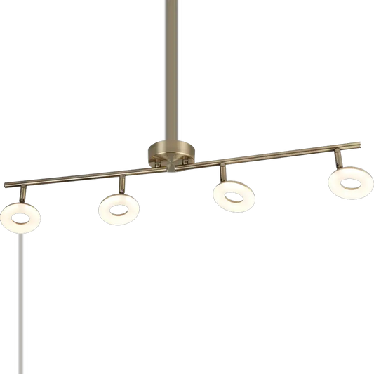 searchlight spots Donut 4Lt Led Split Bar, Antique Brass - searchlight spots Donut 4Lt Led Split Bar, Antique Brass