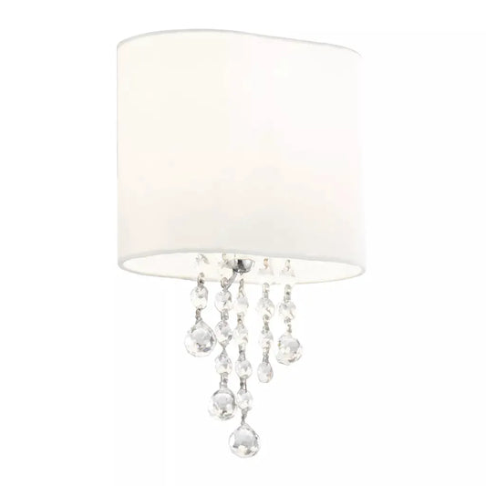 searchlight wall lights Nina Wall Light - Chrome, Crystal & Fabric Shade - searchlight wall lights Nina Wall Light - Chrome, Crystal & Fabric Shade