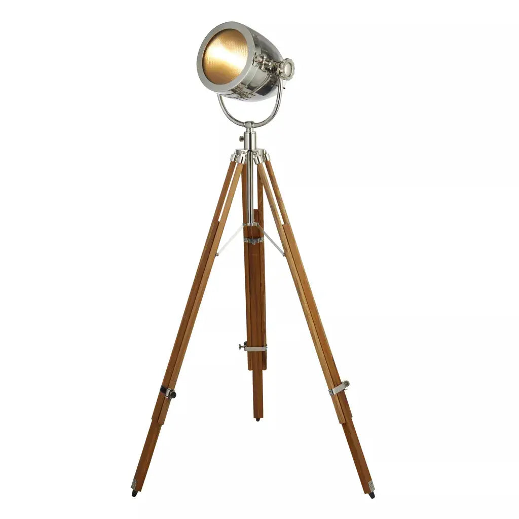 Searchlight Table Lamps Lux & Belle Tripod Floor Lamp - Wood & Steel - Floor Lamps Searchlight Table Lamps Lux & Belle Tripod Floor Lamp - Wood & Steel Floor Lamps