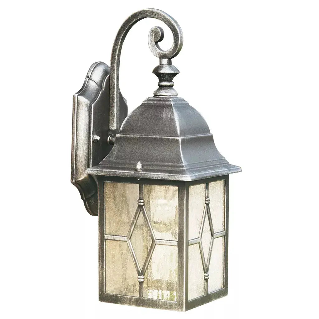 outdoor walllights Genoa Outdoor Wall Light - Black Silver Metal & Leaded Glass - outdoor walllights Genoa Outdoor Wall Light - Black Silver Metal & Leaded Glass