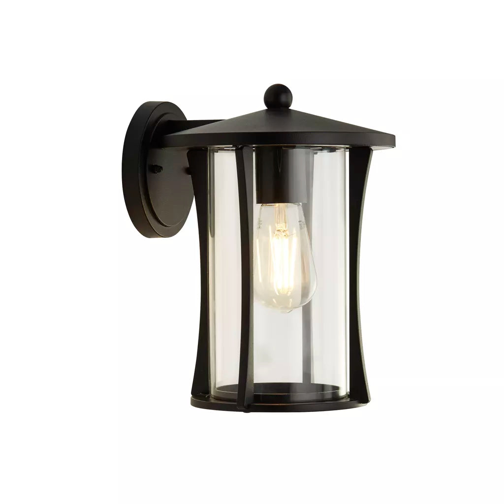 outdoor walllights Pagoda Outdoor Wall Light- Black Metal & Clear Glass - outdoor walllights Pagoda Outdoor Wall Light- Black Metal & Clear Glass
